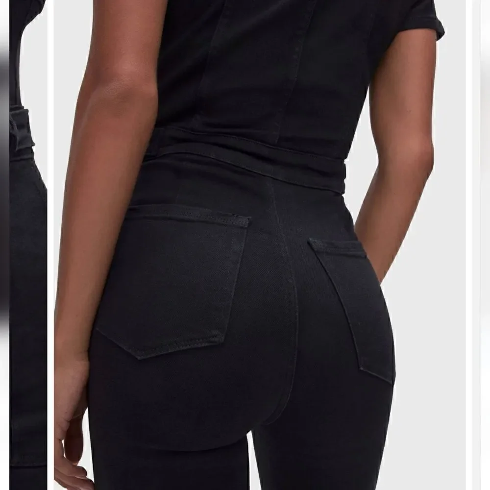 Good American The Fit For Success Jumpsuit Black Size 1